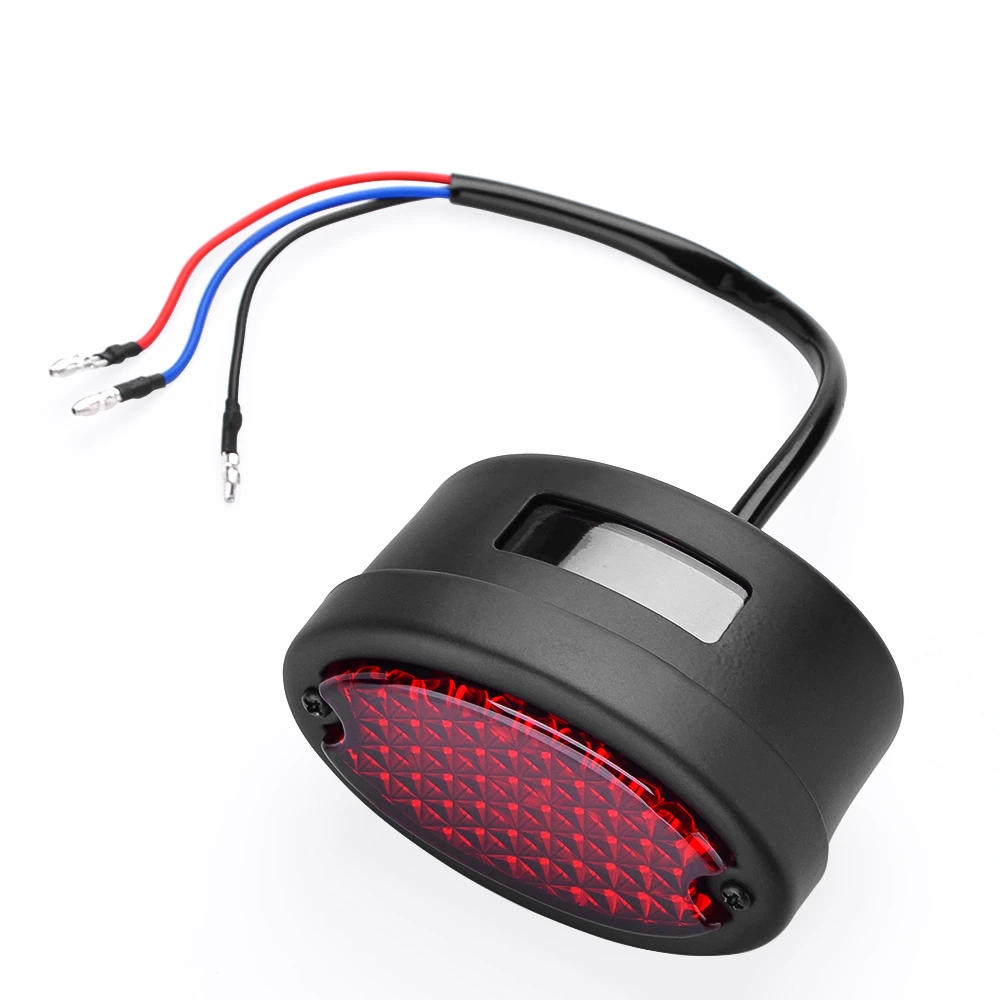 Black Taillight Bjmoto Универсальный Ретро настраиваемый мотоциклетный кафе-гонщик светодиодный задний светильник задний тормозной Стоп-светильник мотоцикл тормозной ходовой задний фонарь - Цвет: Black Taillight