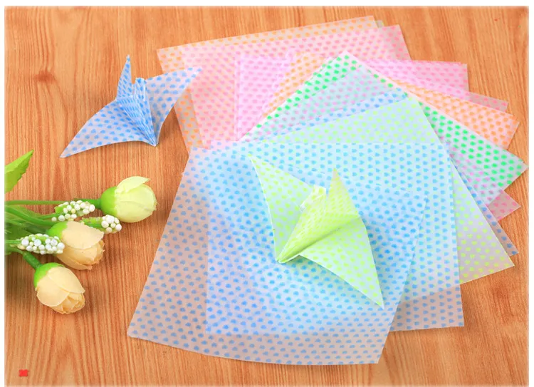 10 см 24 шт./партия светящиеся Прозрачные бумажные оригами ручной работы разные