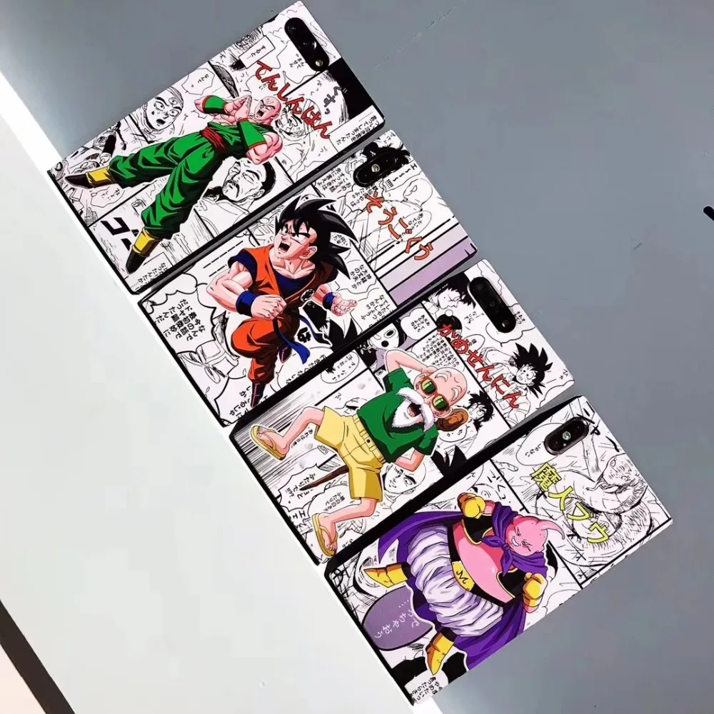 Japanese street card cartoon dragon ball Phone case for iphone 6S plus 7 7plus 8 8plus X XS XR MAX Back shell phone |