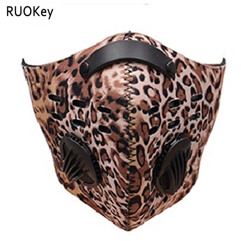 Камо Leopard Pm2.5 здоровый Carborn Половина маска спортивные пыли защитные фильтры для смога маска Ciclismo