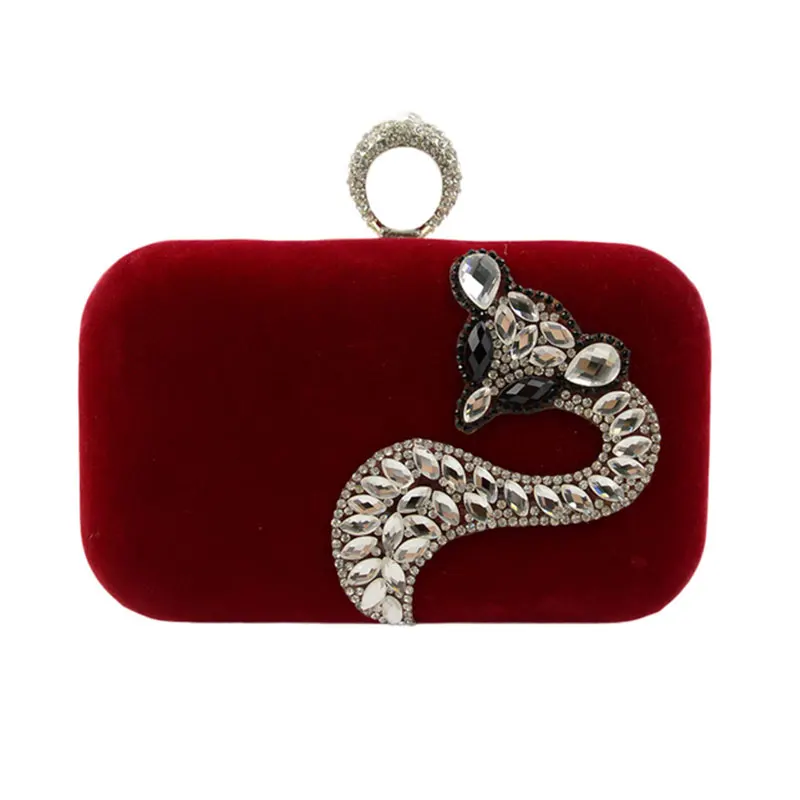 Стразы женские сумки-клатчи с бриллиантами и кольцом для пальцев модные вечерние