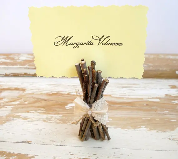 Бесплатная доставка амбар свадьба имя место держателей карт деревянный брунч