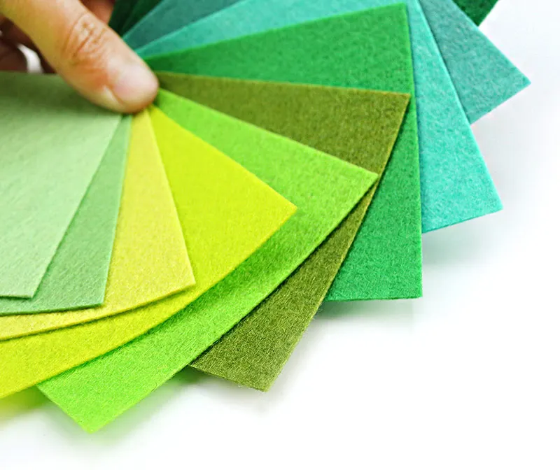 Mix 88 Colors Non Woven Felt Fabric DIY Polyester Cloth Felts With Thread DIY Bundle For Sewing Crafts 1mm Thickness 10*10CM