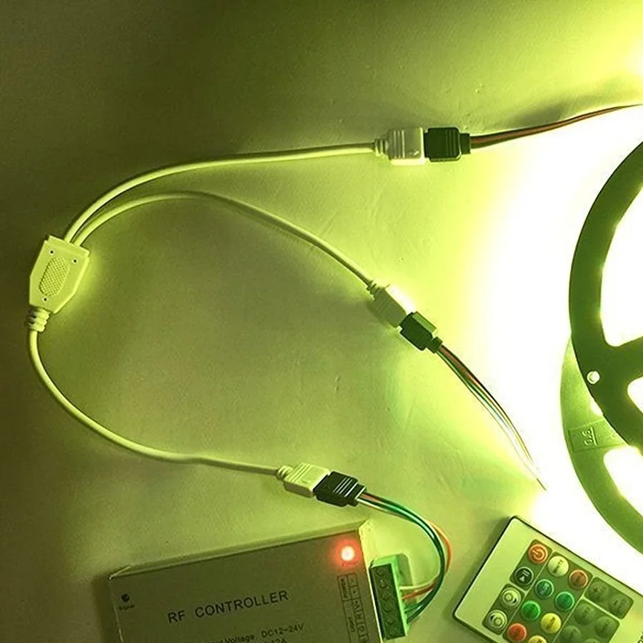 RGB Разъем аксессуары для освещения 4 контактный 5 / RGBW 1to2 1to3 1to4 гнездовой