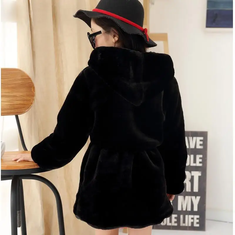 2017 Fashion Winter Fleece Baby Jackets Girls Faux Fur Coats Clothes Kids Warm Hooded Jacket Children Snowsuit Outerwear JW2873 | Детская