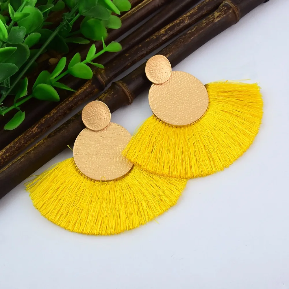 2018 новые модные богемные позолоченные серьги с кисточками гвоздики для модных