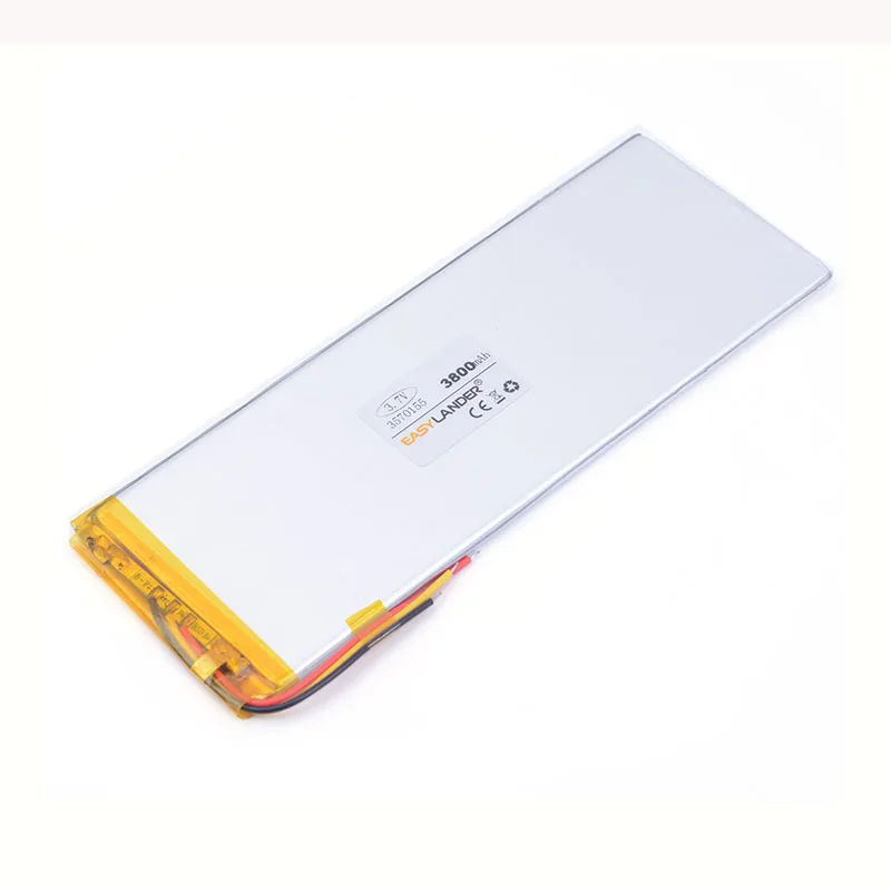 Литий-полимерный аккумулятор 3-линейный 3570155 емкостью 3800 мАч и защитной платой для использования в планшете Toshiba TA7801W и видеоиграх.