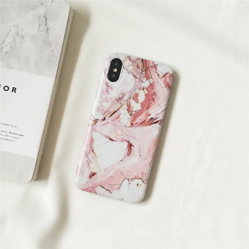 3 Мраморный чехол для телефона с кронштейном для iPhone 8 Plus iPhone 6 Plus чехол Глянцевая мягкая задняя крышка для iPhone X iPhone 7 6s Plus чехол - Цвет: 3