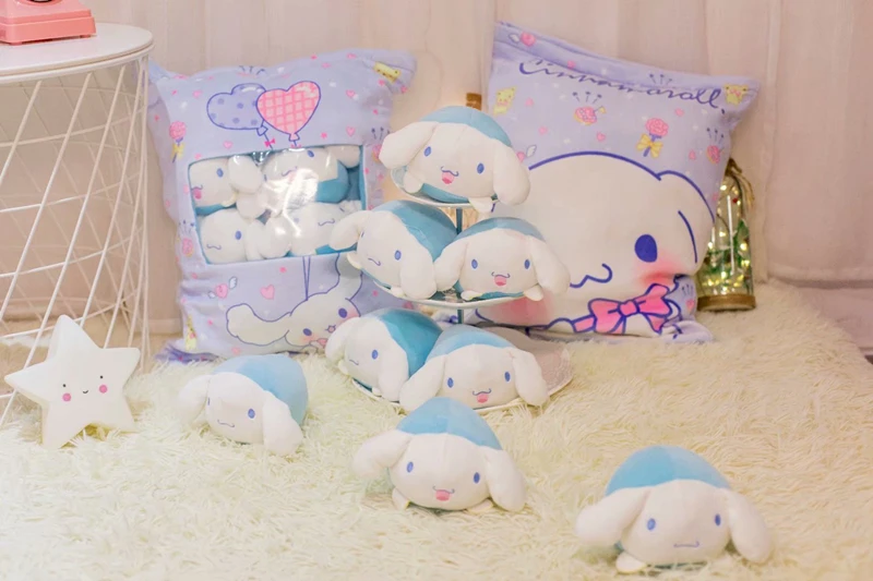 Плюшевая подушка Sumikko Gurashi, 8 шт., с рисунком поросенка, Cinnamoroll Melody, мягкая подушка, уголок, био, мультяшная кукла для детей