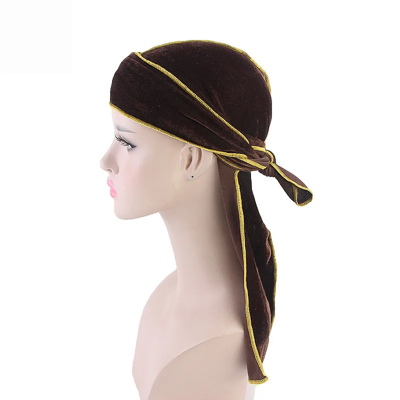 Мужской головной убор Durag волнистый головная повязка пиратский женский модный
