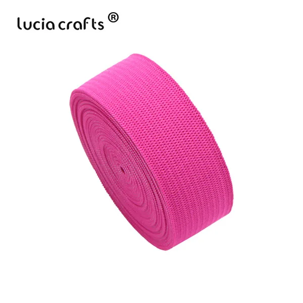 C4 Rose red Lucia Crafts, 5 ярдов/партия, 18 мм, одноцветная эластичная лента, отделка, кружево, сделай сам, головной убор, украшения ручной работы, аксессуары T0802 - Цвет: C4 Rose red