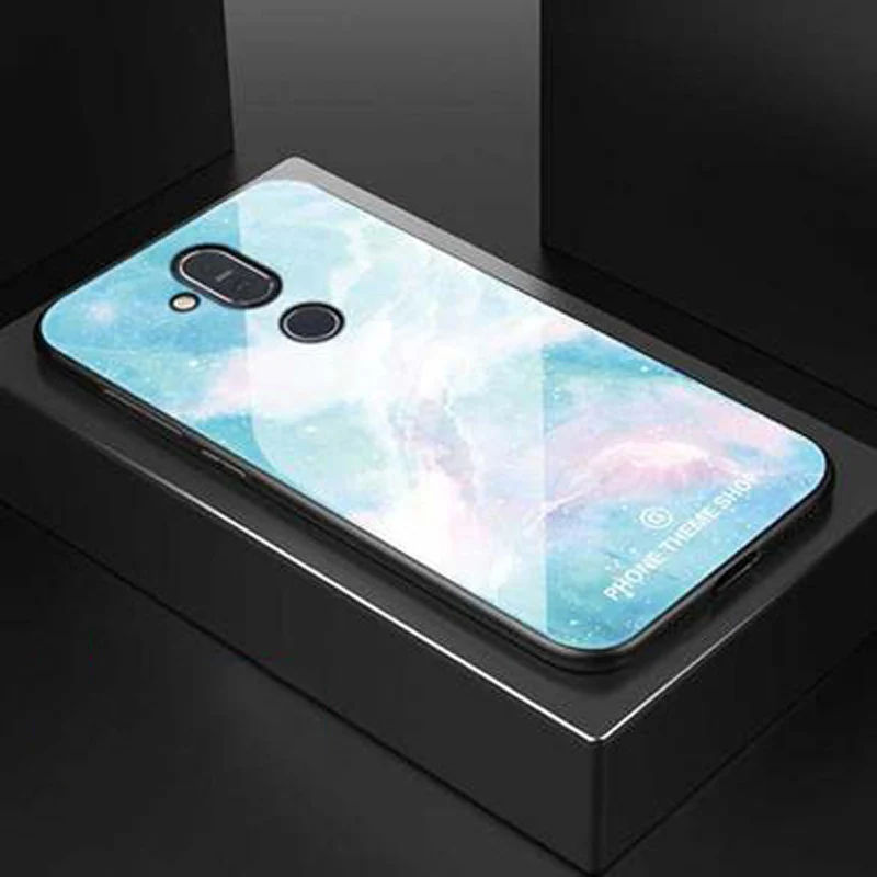 Чехол для Nokia 8 1 роскошный чехол из закаленного стекла с мягкими краями 6 18 дюйма