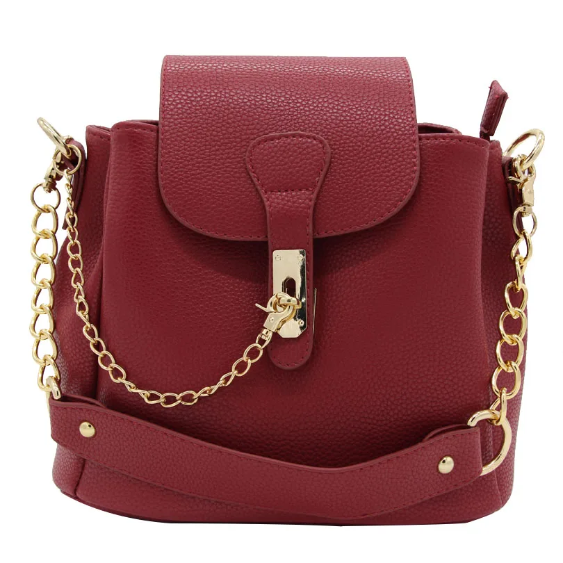 Сумка женская черная кросс-боди с цепочкой и замком модель ZH88 2017 | Багаж сумки