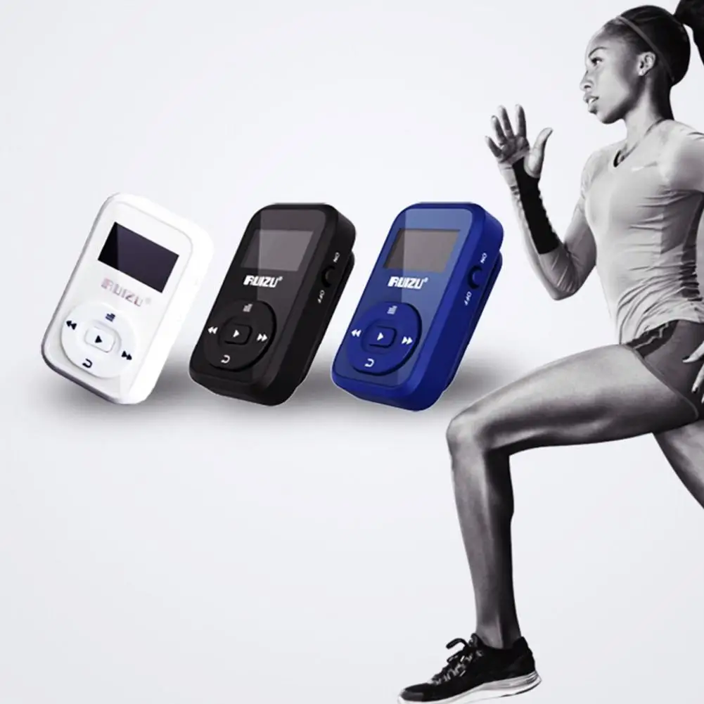 Оригинальный мини MP3 плеер RUIZU X26 для спорта диктофон FM радио поддержка SD карты с