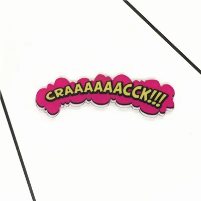 O С буквенным принтом и героями мультфильма Значки для Рюкзак Kawaii акриловый значки, одежд значки на рюкзака брошь на булавке значок украшения - Цвет: O
