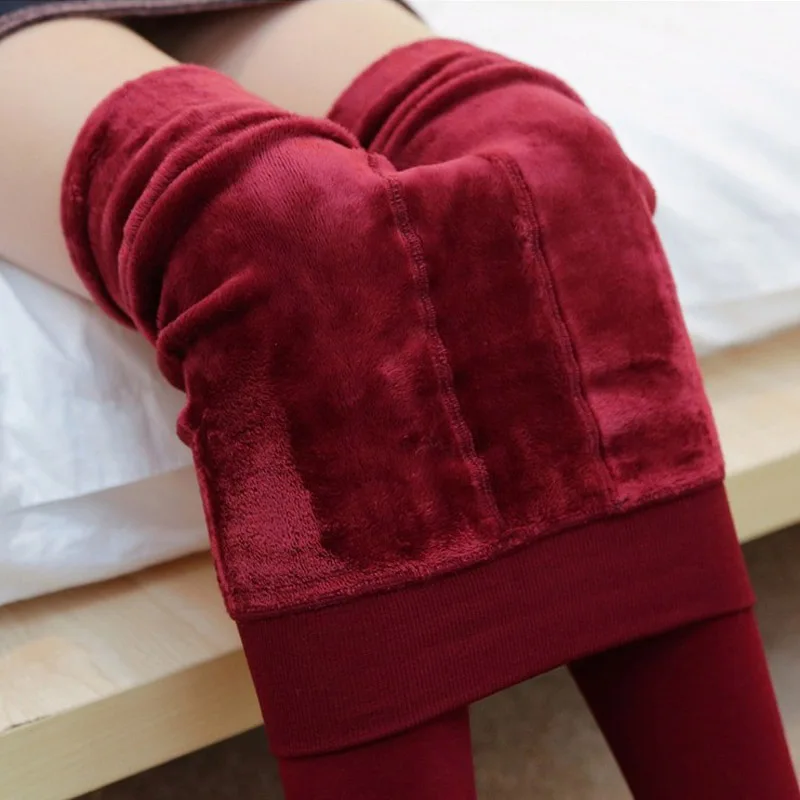 

Newly Women High Elastic Thick Leggings Autumn Winter Warm Velvet Pants m99
