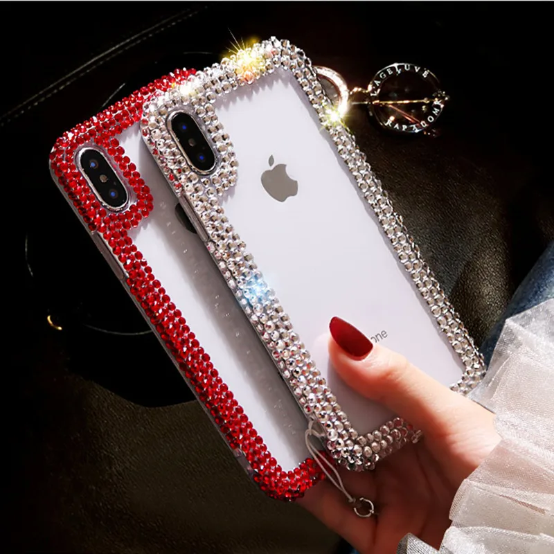 Роскошный чехол для телефона с кристаллами и бриллиантами iPhone11 Pro MAX X XS XR 6 6s 6plus 7
