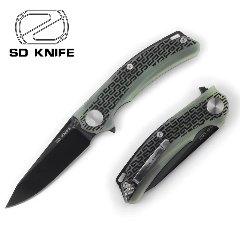 STEDEMON BG01 Флиппер складной нож 12C27 лезвие KVT шарикоподшипник G10 Ручка Кемпинг Охота Открытый выживания Ножи EDC инструменты - Цвет: Green Stonewash
