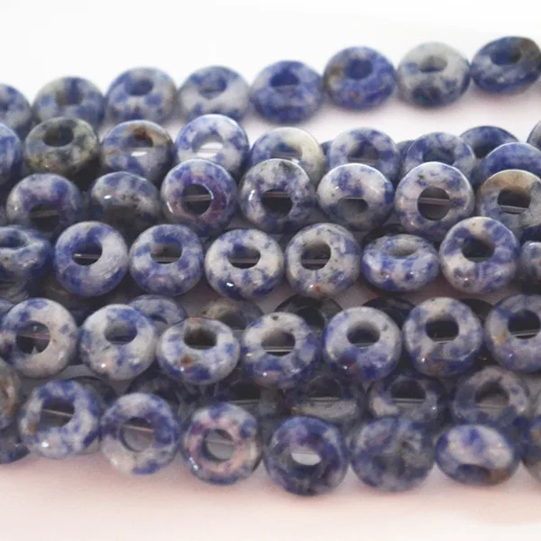 Sodalite Модные плоские бусины из натурального камня, много цветов, большое отверстие, хорошее качество, 10 мм* 10 мм* 4 мм, 38 шт., DIY ювелирные аксессуары - Цвет: Sodalite