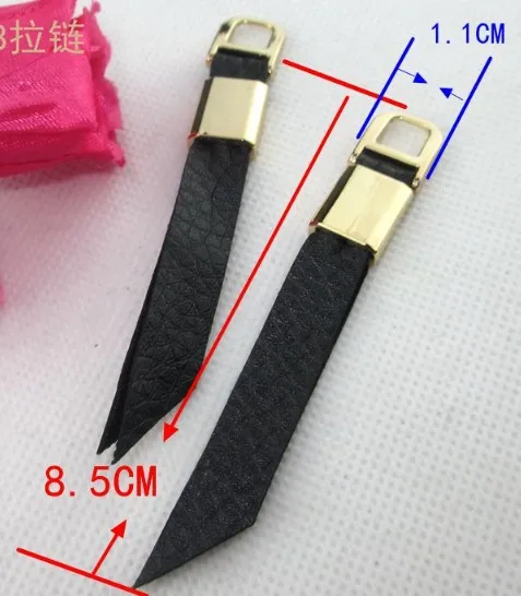 10 шт. кожаные застежки молнии с золотым металлическим декором|leather zipper pull|replacement