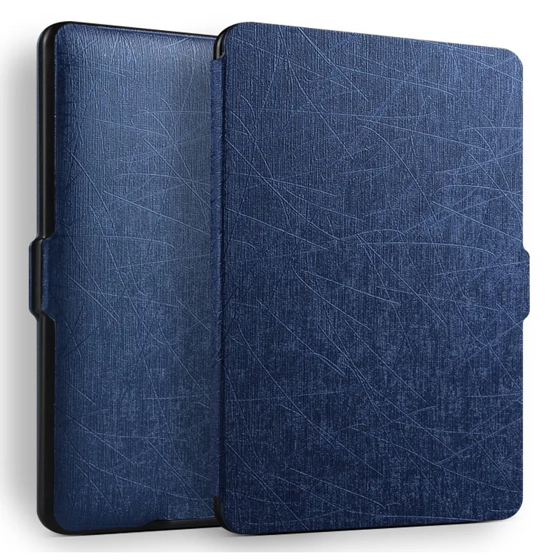 dark blue Ультра тонкий кожаный смарт-чехол с функцией автоматического пробуждения/сна для Amazon Kindle 8-го поколения, чехол для электронных книг 8 th Gen 6 дюймов, электронная книга - Цвет: dark blue