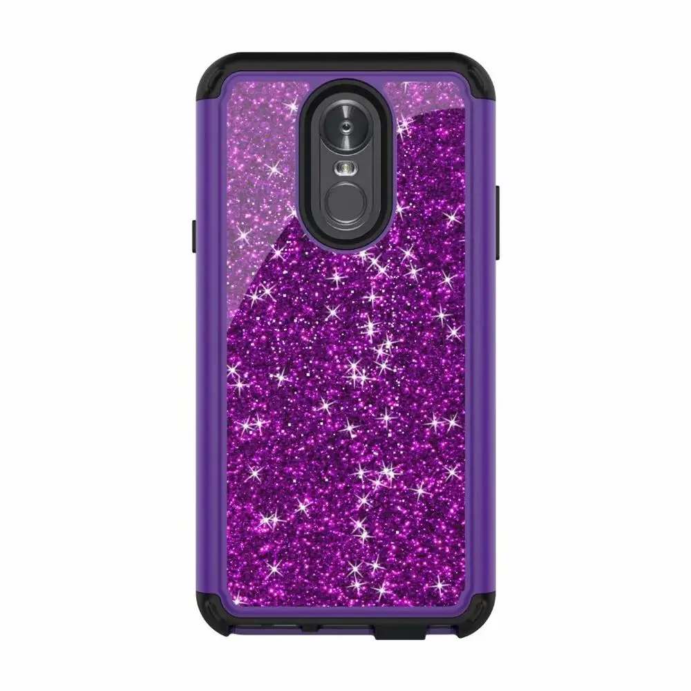 Purple Милый блестящий чехол для LG Stylo3 Stylo4, роскошный блестящий чехол-бампер, защитный чехол для телефона LG Stylo 3 Stylo 4, чехол для телефона - Цвет: Purple