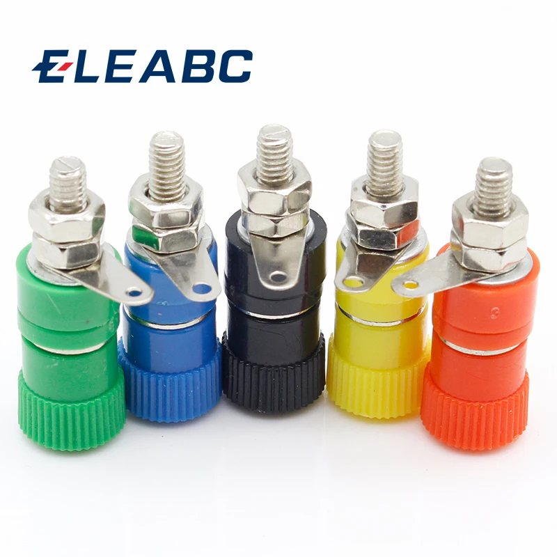 10PCS/LOT Terminal Blocks 4mm Amplifier Connector Binding Post Banana Plug Jack Mount | Обустройство дома