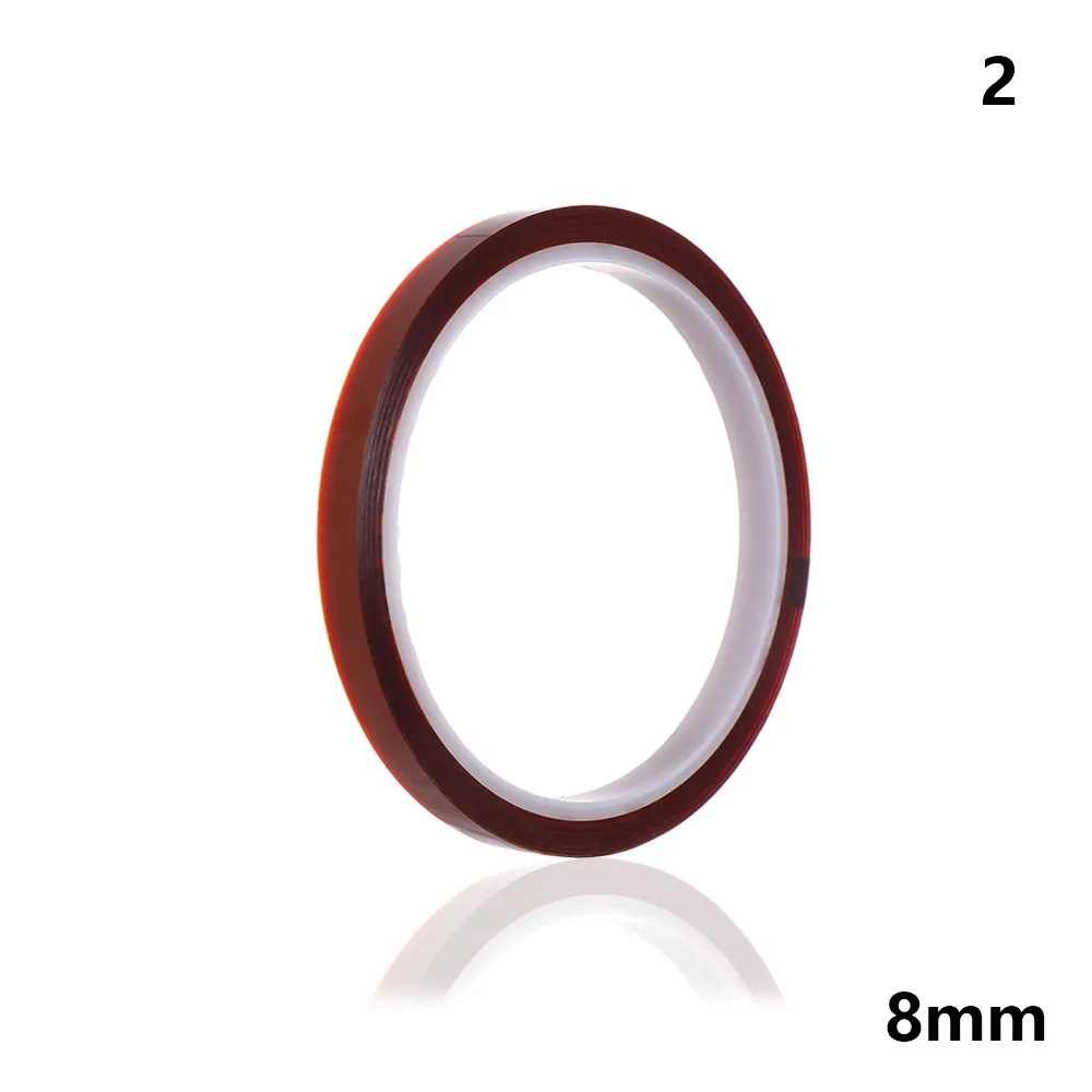 8mm 1 шт Высокое Температура нагревательная лента теплоизоляционная лента полиамидная клейкая изоляционная клейкая лента 3D печатная плата защиты - Цвет: 8mm