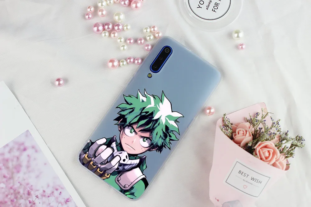 Мой герой Академии аниме мягкий чехол для телефона с изображением цветов Xiaomi 9 8 A2