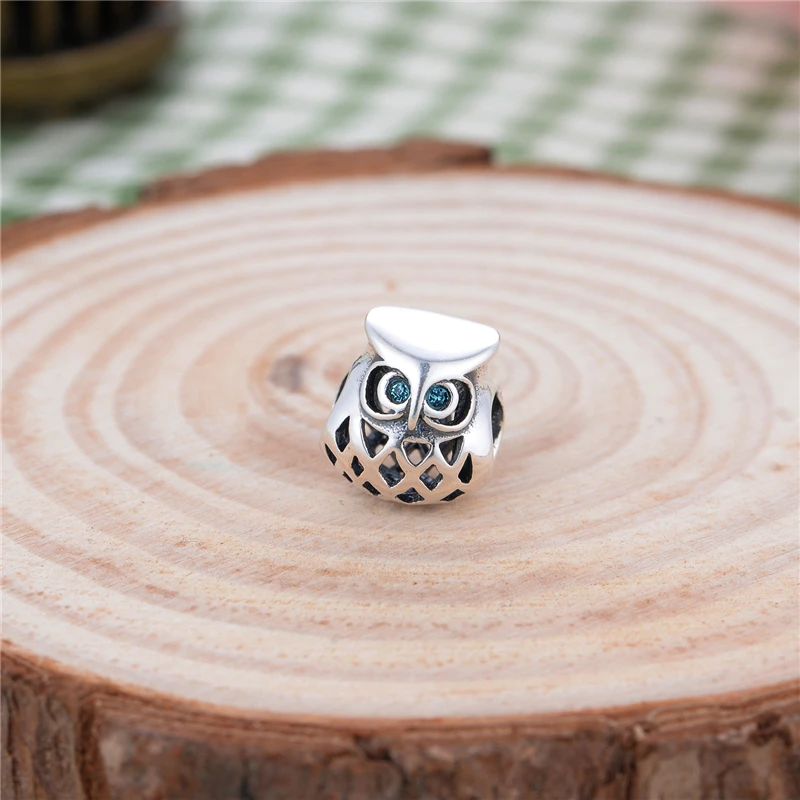 

Hot sell GW Brand New 925 Sterling Silver Lovely Owl Openwork Animal Beads fit original GW Charm Bracelet Jewelry