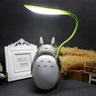 С изображением героя мультфильма Мой сосед Тоторо лампа USB зарядка LED с графикой из мультиков, лист животный ночной Светильник прикроватной настольная лампа для детей подарок