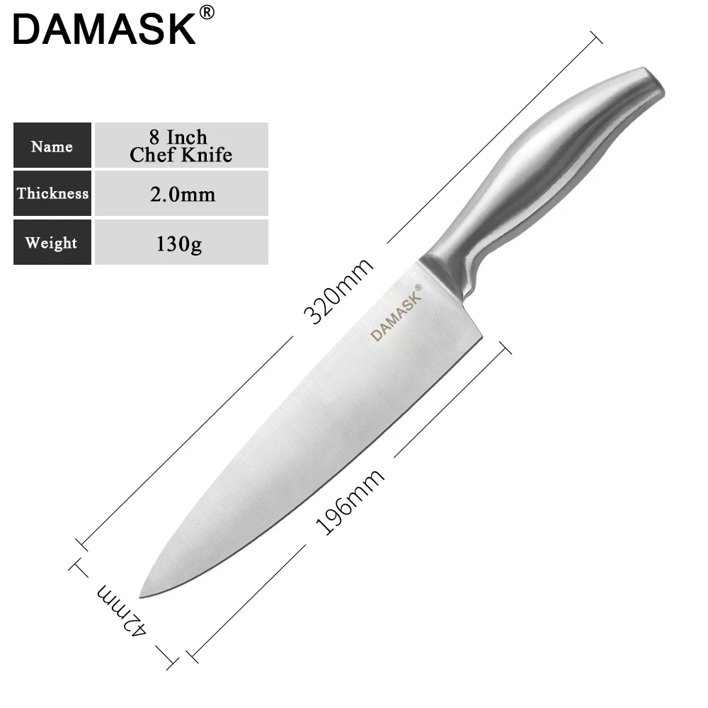 DAMASK набор кухонных ножей из нержавеющей стали японский нож Santoku для нарезки хлеба