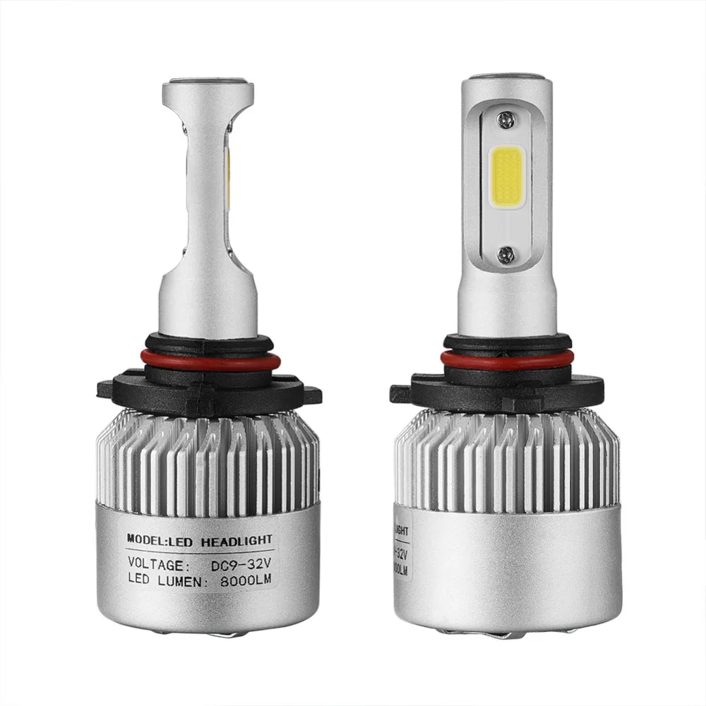 12V автомобильные лампы H1 H4 H11 9006 светодиодный фар 6500K белый COB со светодиодными