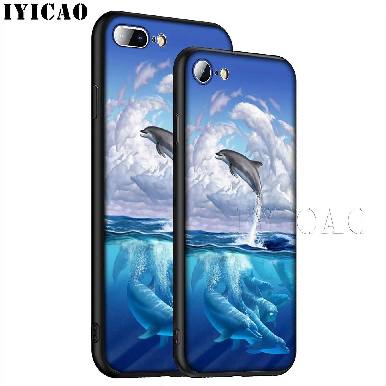 IYICAO Ocean Animal Dolphin Coque популярный Мягкий силиконовый чехол для телефона iPhone XR X XS 11 Pro