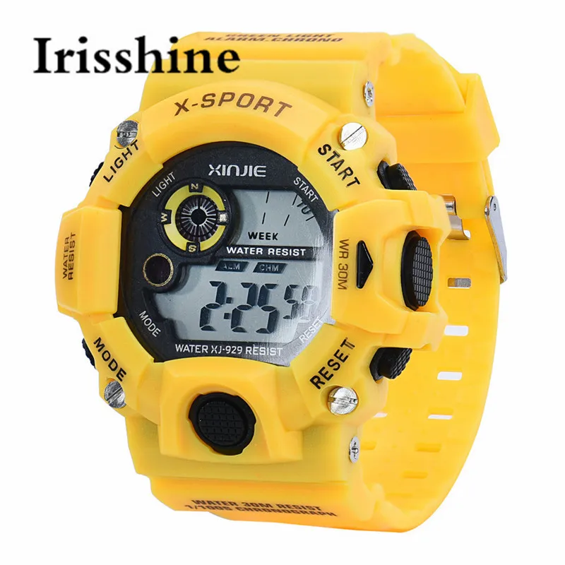

Irisshine men watches Luxury brand gift Men's Quartz Digital Sports Watches LED Military Silicone Waterproof Wristwatch p82