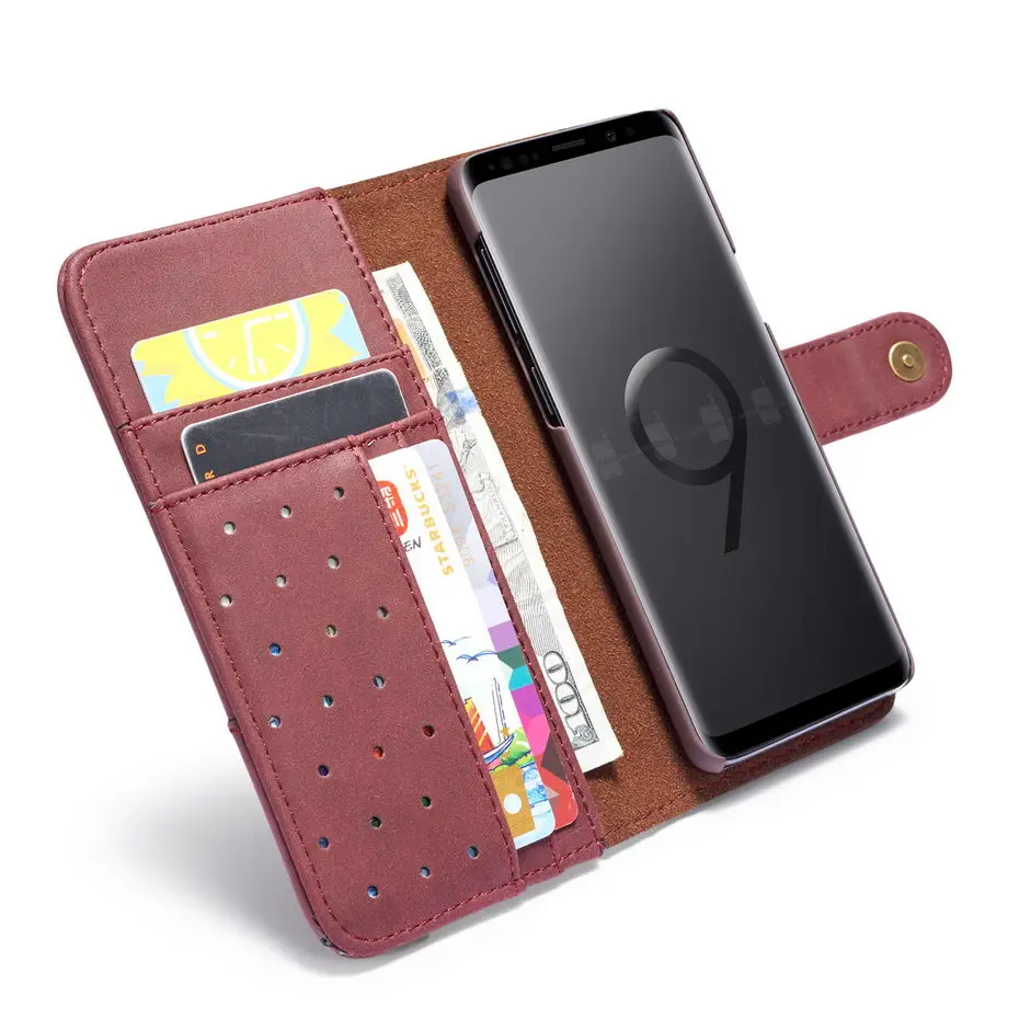 Чехол Desyner из натуральной кожи для samsung galaxy S9 S9 Plus, чехол для Galasy S9, Модный Магнитный кошелек со слотом для карт, сумка для телефона