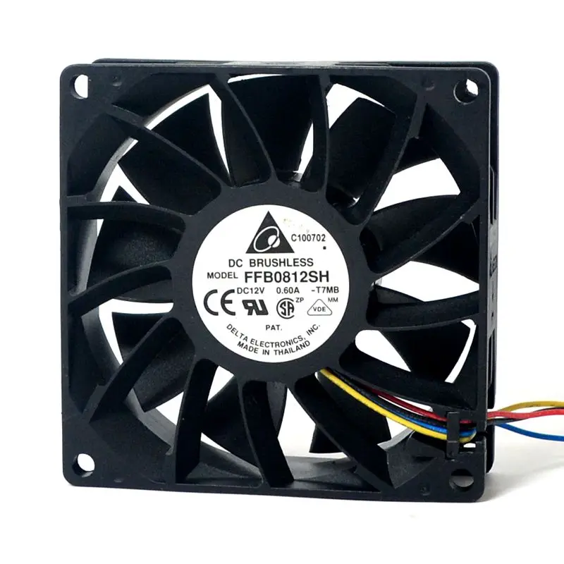 Оригинальный охлаждающий вентилятор для delta FFB0812SH 80*80*25 мм 12 В 0 60 а 4 проводной ШИМ