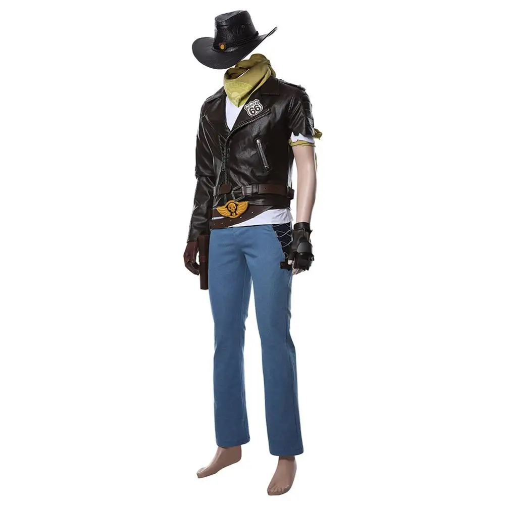 Костюм для косплея OW Jesse Mccree полный костюм взрослых мужчин и женщин карнавальные
