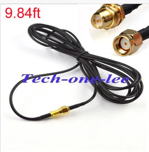 10 шт./лот 2 4 ГГц Wi-Fi-антенна 20dbi беспроводной усилитель RP SMA Plug Network 43 см + Male к Female RG174