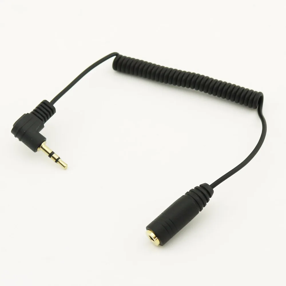 10 шт. 2 5 мм 3-полюсный Штекерный адаптер аудио удлинитель спиральный кабель 0 6 м