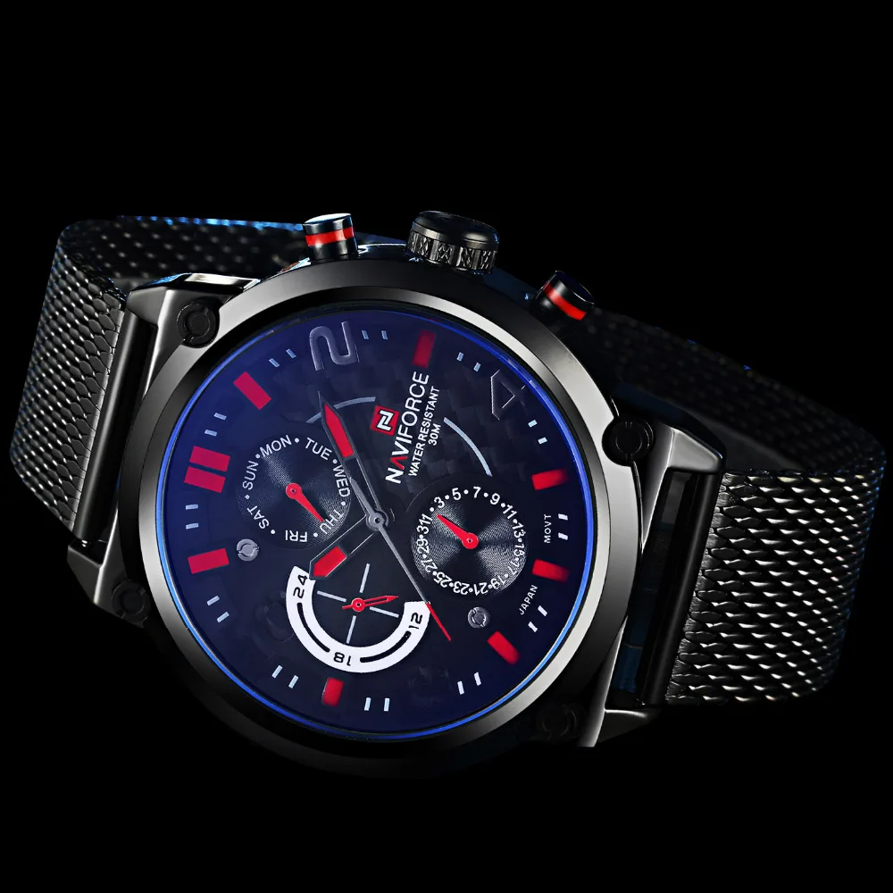 Часы наручные Naviforce Мужские кварцевые люксовые брендовые аналоговые модные