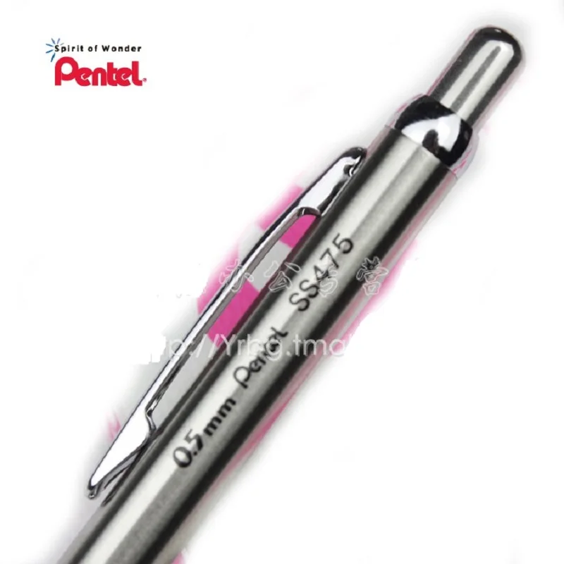 Pentel SS475 серебро Нержавеющая сталь 0,5 мм Классический механический карандаш 4 шт./лот