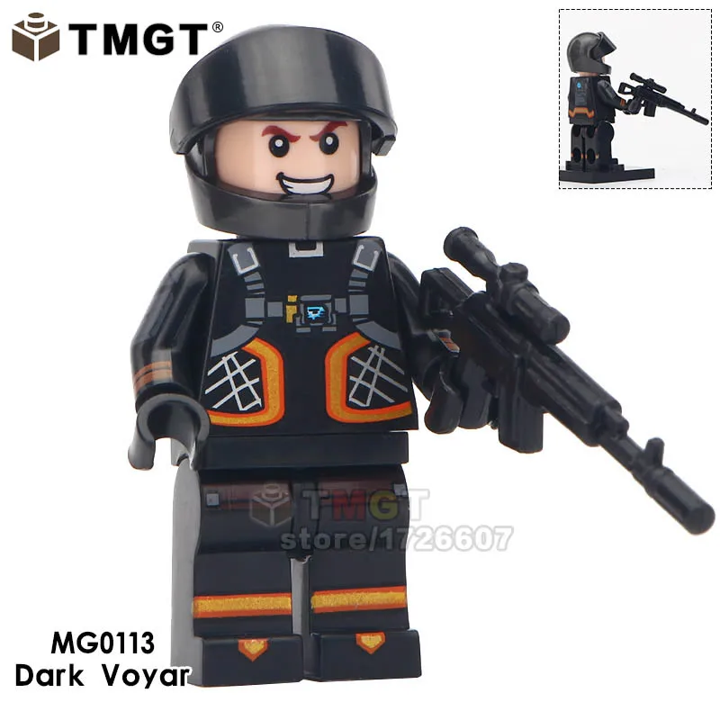 Одиночная Halo Spartan Solider с оружием Fortnitedlgy TPS шутер персонаж игры Jonesy Dark Voyar блоки Детские Подарки Игрушка
