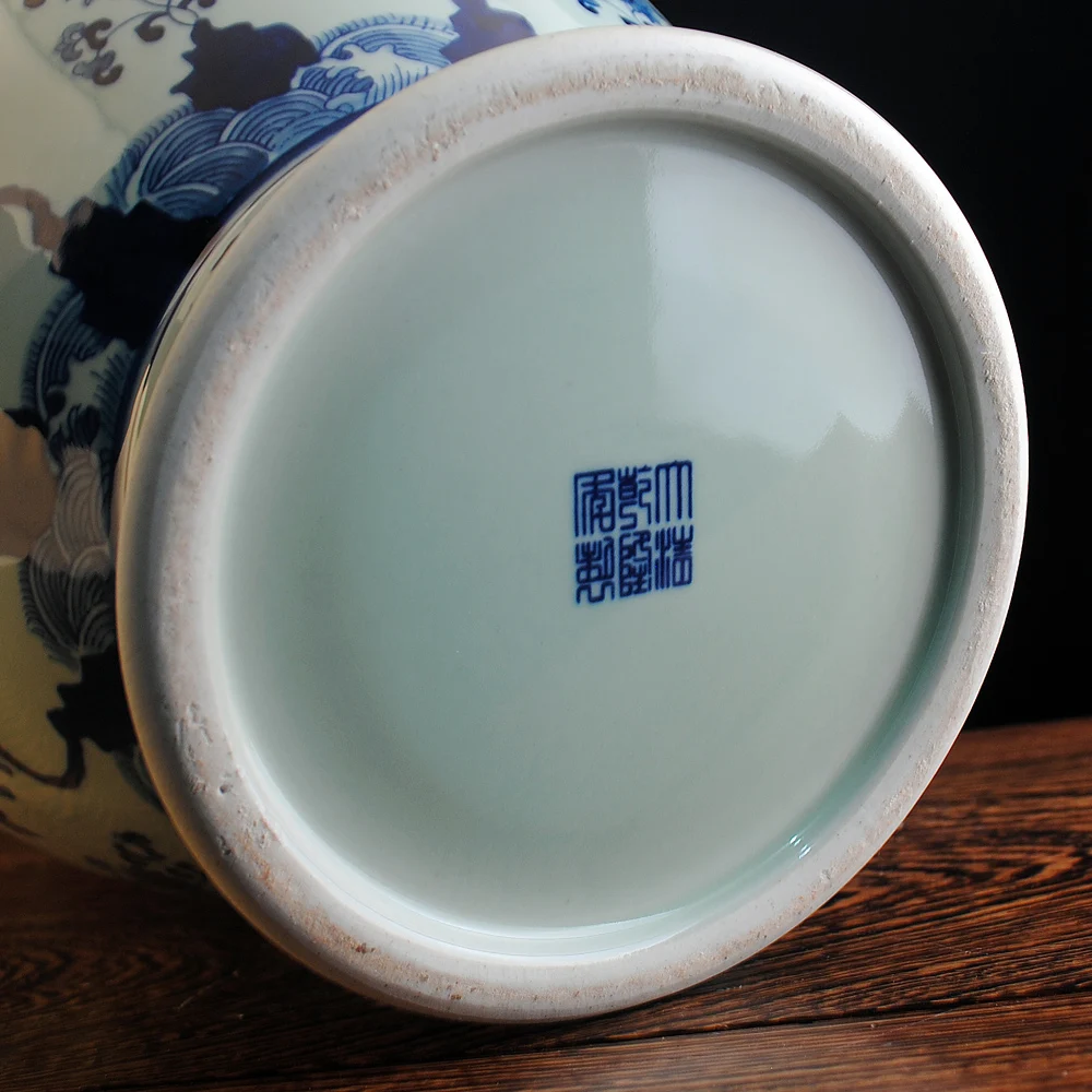 

Jingdezhen ceramics antique imitation Qianlong porcelain vases classical modern decor Home Furnishing ear ornaments