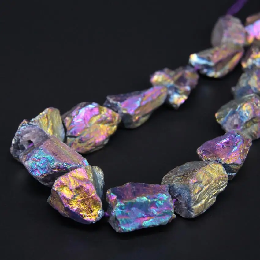 Натуральный Радужный кристалл из титана 15 5 дюйма/нитка свободные бусины гравия
