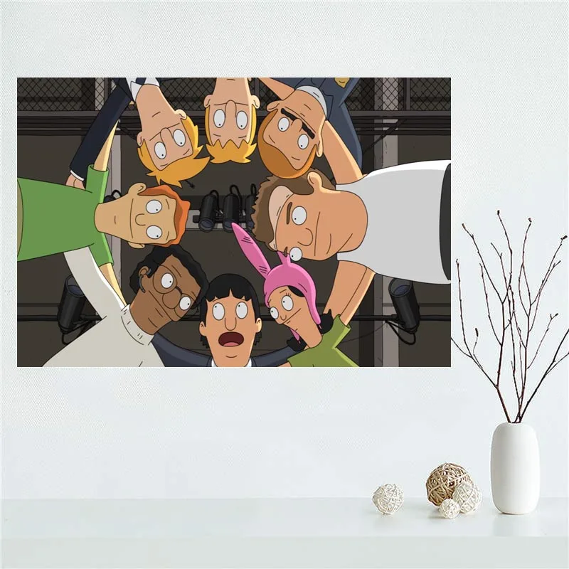 Custom Bobs Burgers Canvas Poster Bedroom Home Decoration Wall Art Print Silk Fabric Gift For Children 50x75CM 60x90CM | Дом и сад