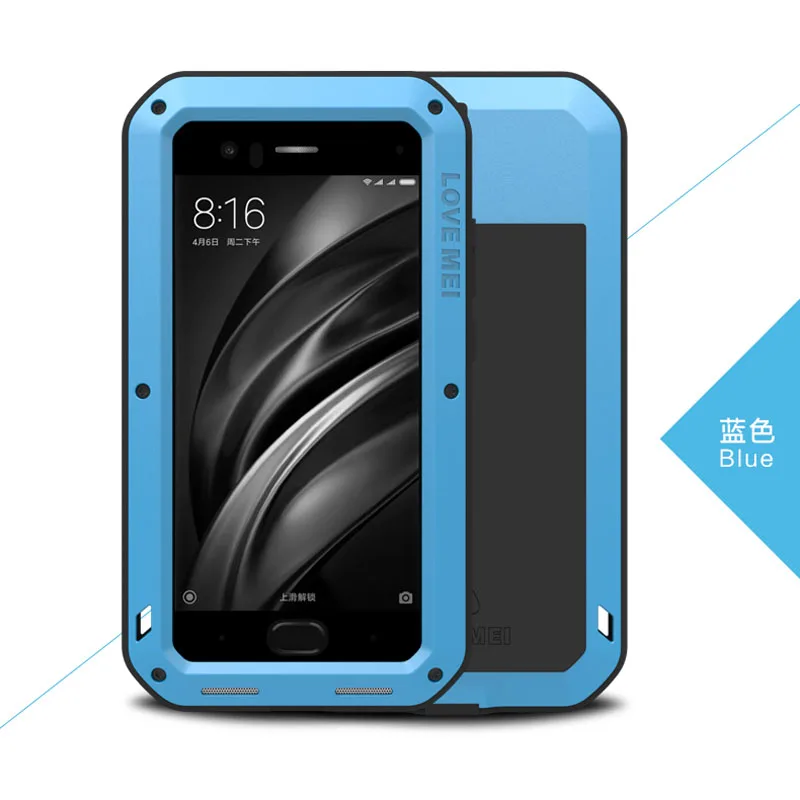 Алюминиевый металлический защитный чехол для Xiaomi Mi 6 Чехол 6 с экраном Gorilla glass противоударный пылезащитный чехол для Xiaomi Mi 6 Чехол