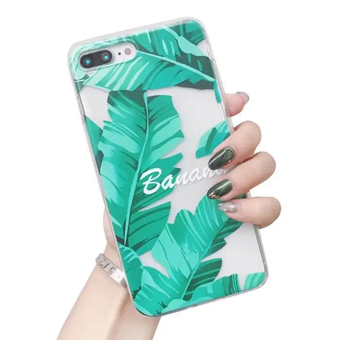 Мягкий чехол для IPhone креативный с рисунком банана защиты телефона задняя крышка