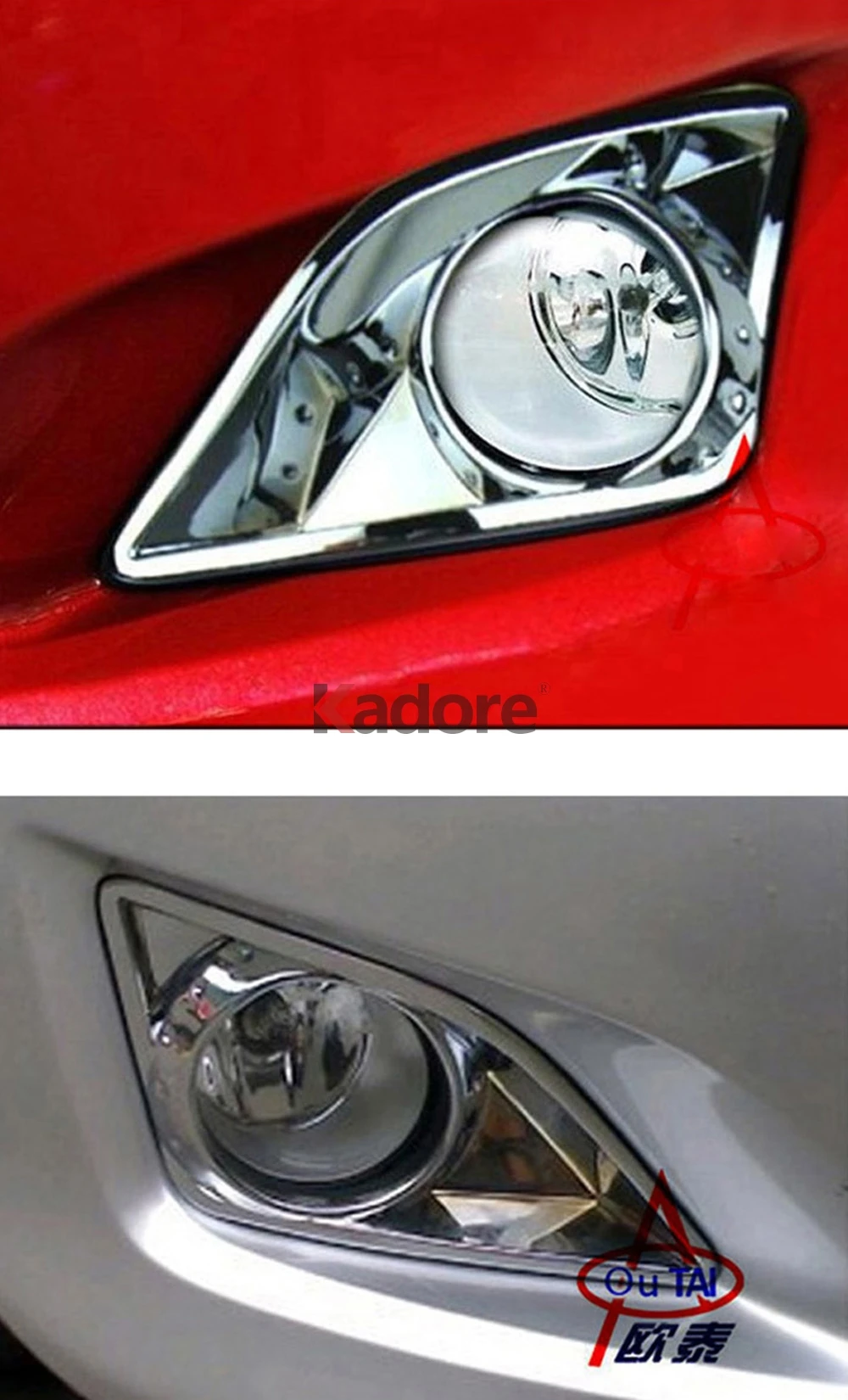 Для Toyota Corolla International E140 2007-2010 ABS хромированный передний противотуманный светильник, противотуманный светильник, накладка, автомобильная наклейка, внешние аксессуары