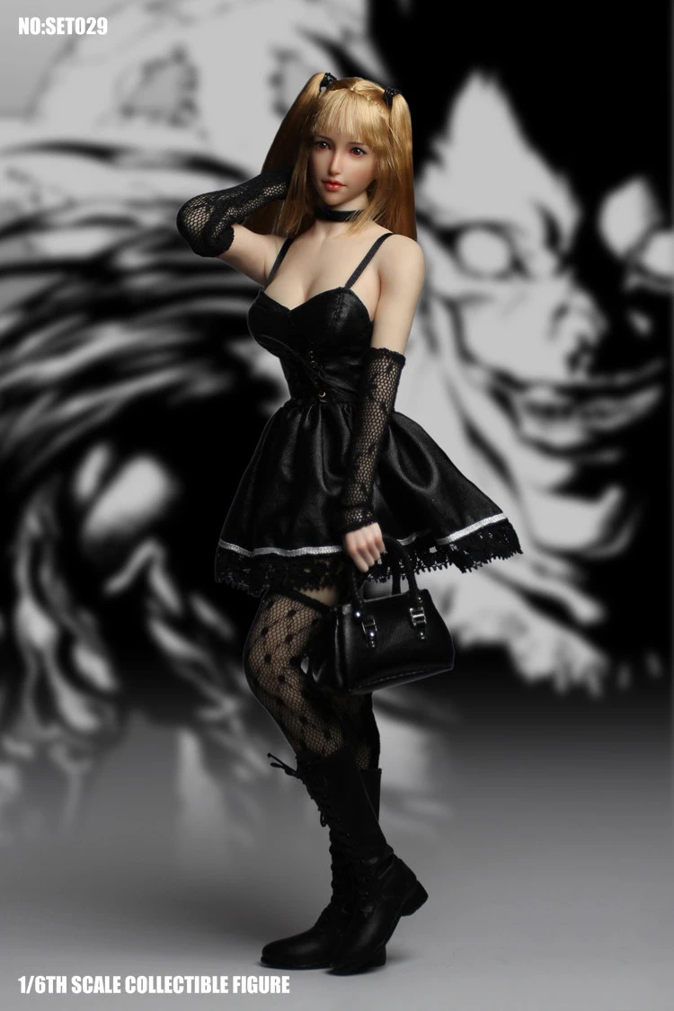 

1/6 Cosplay SET029 Death Model Misa Amane Head & Cothing Set for 12'' Seamless Body For Collection